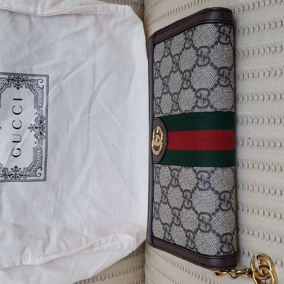 GUCCI GG SUPREME OPHIDIA ZIP AROUND WALLET - Picture 5 of 10